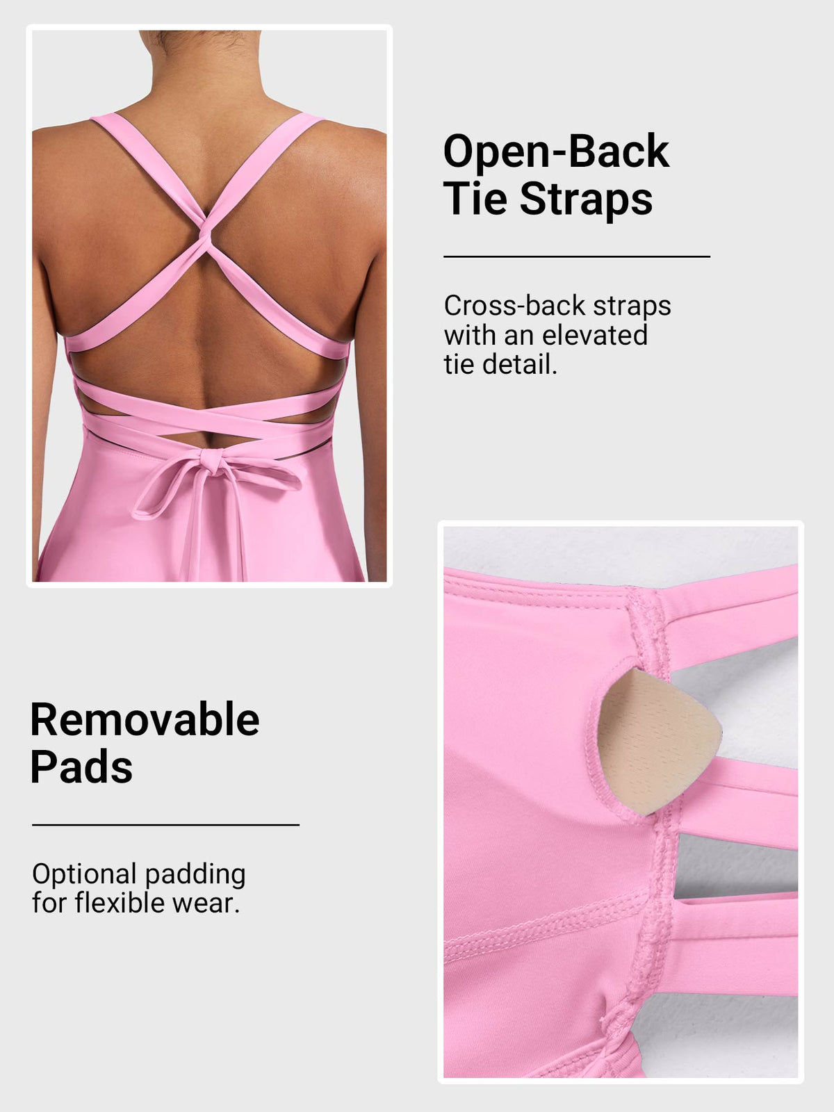 Monathic CoreFlex Stylish Open-Back Tennis Dress for Active Performance