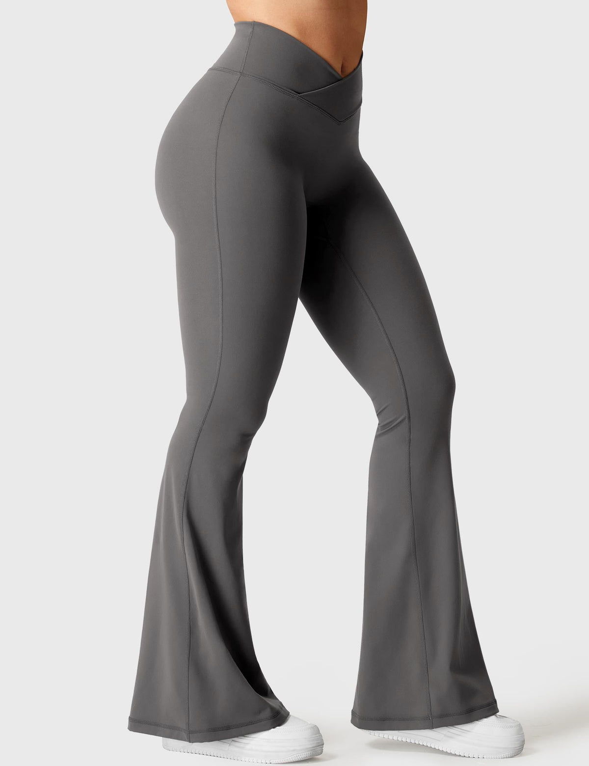 Kalie Flare Leggings with Elegant V-Waistband