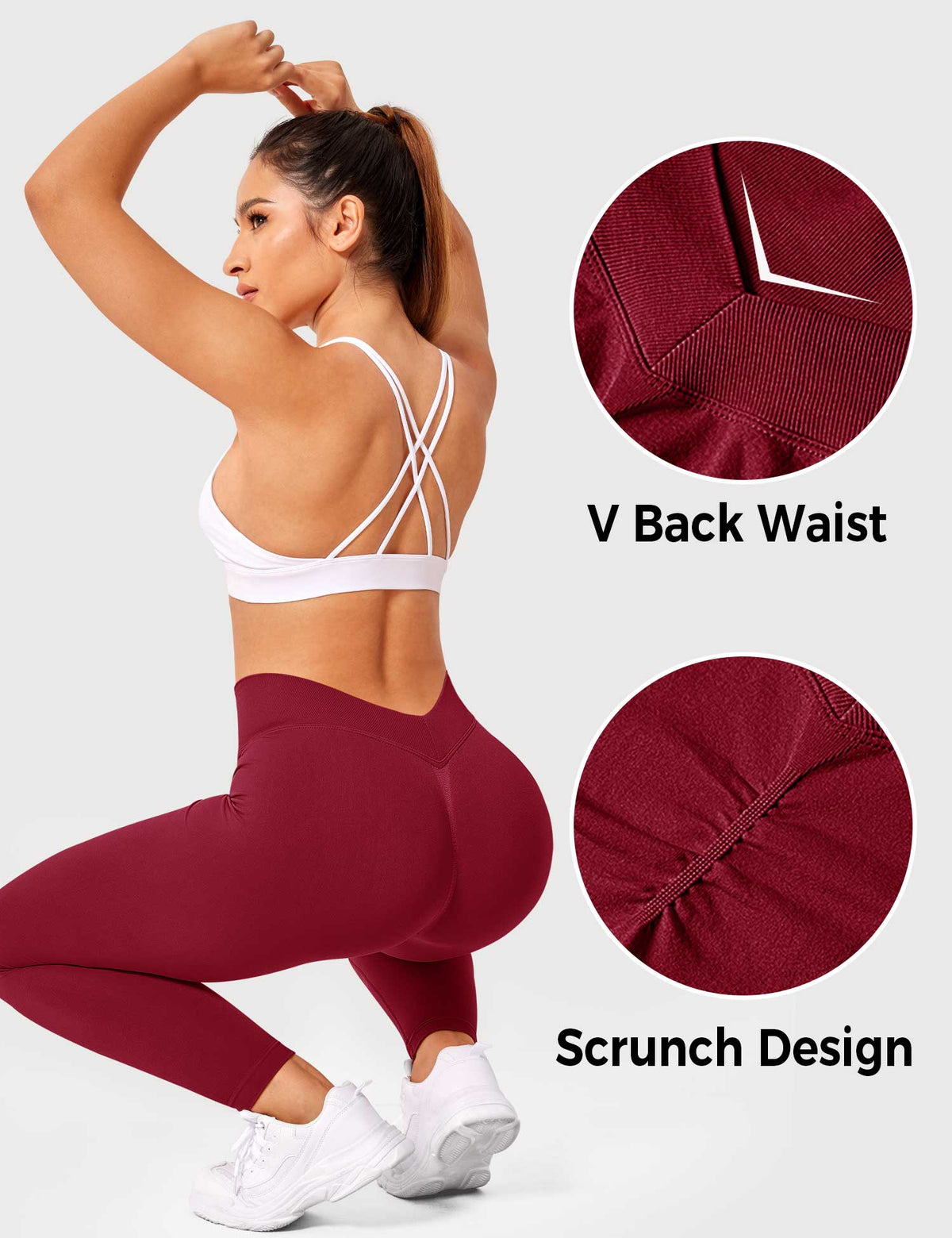 Leggings with Elegant V-Back