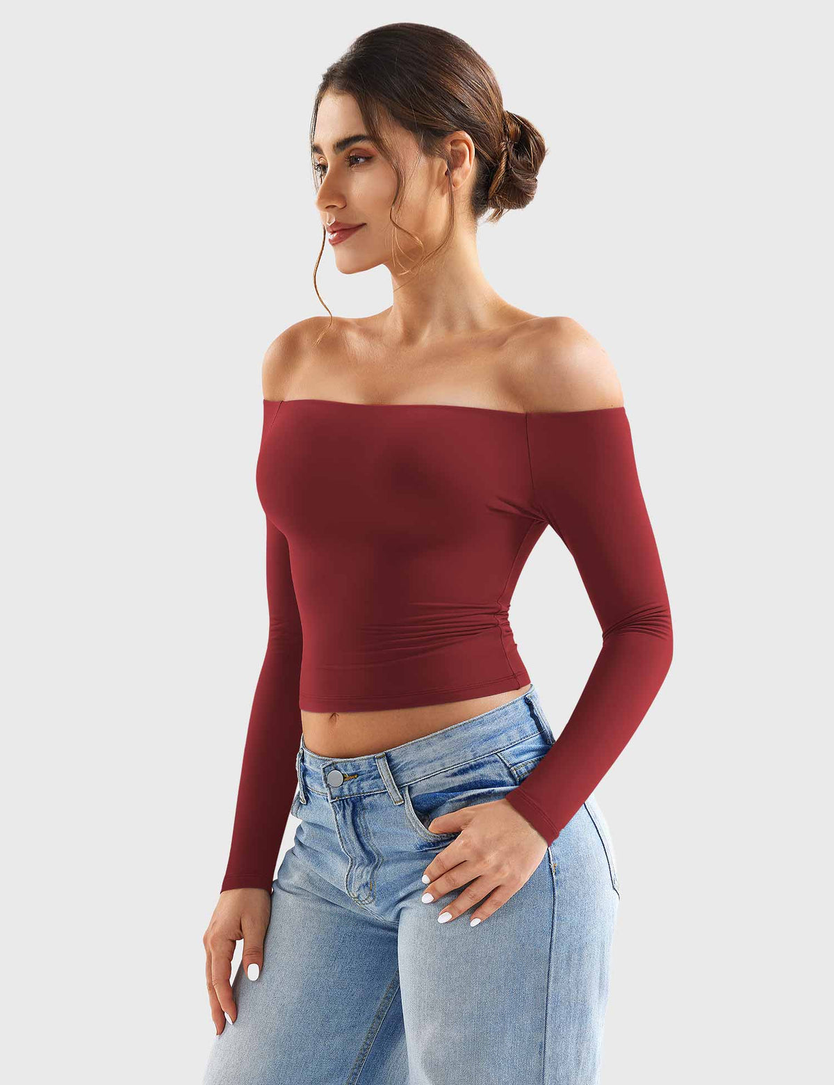 Monathic Luzlie Off-Shoulder Blouse with Elegant Style
