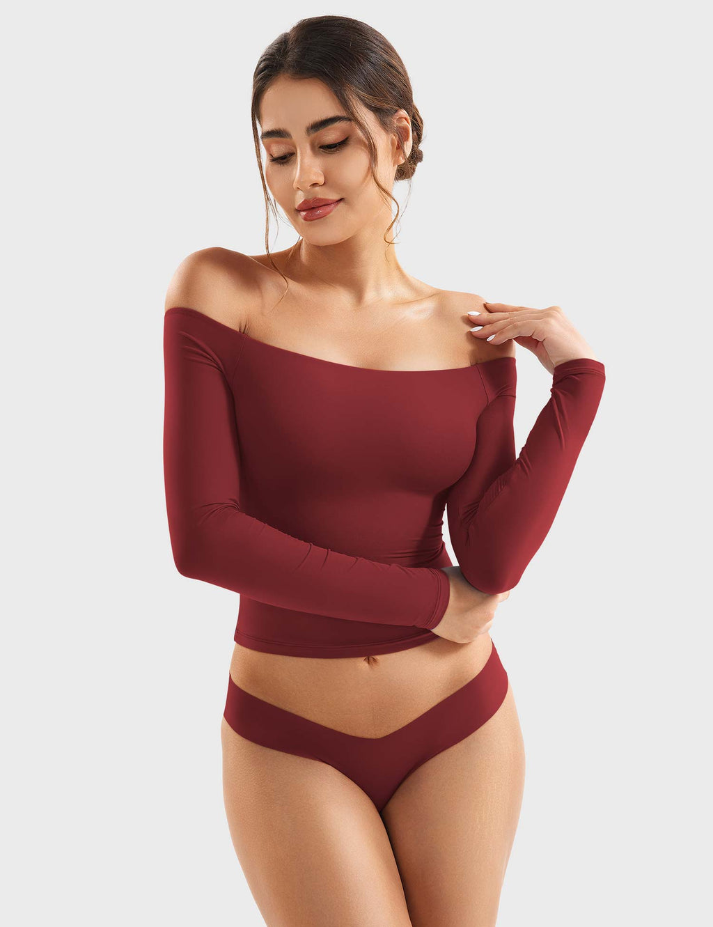 Monathic Luzlie Off-Shoulder Blouse with Elegant Style