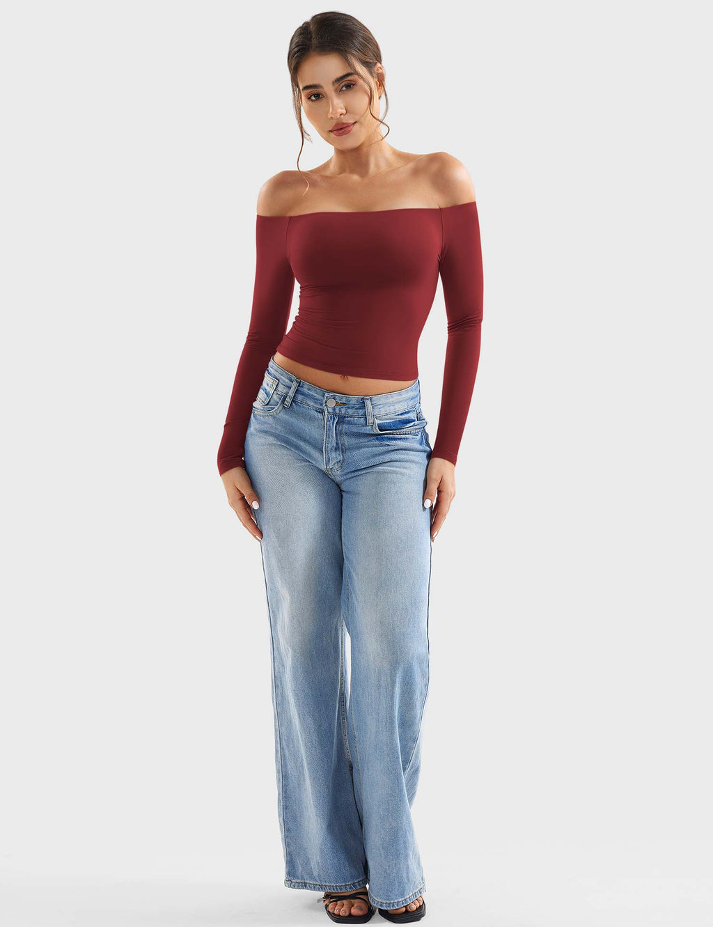 Monathic Luzlie Off-Shoulder Blouse with Elegant Style