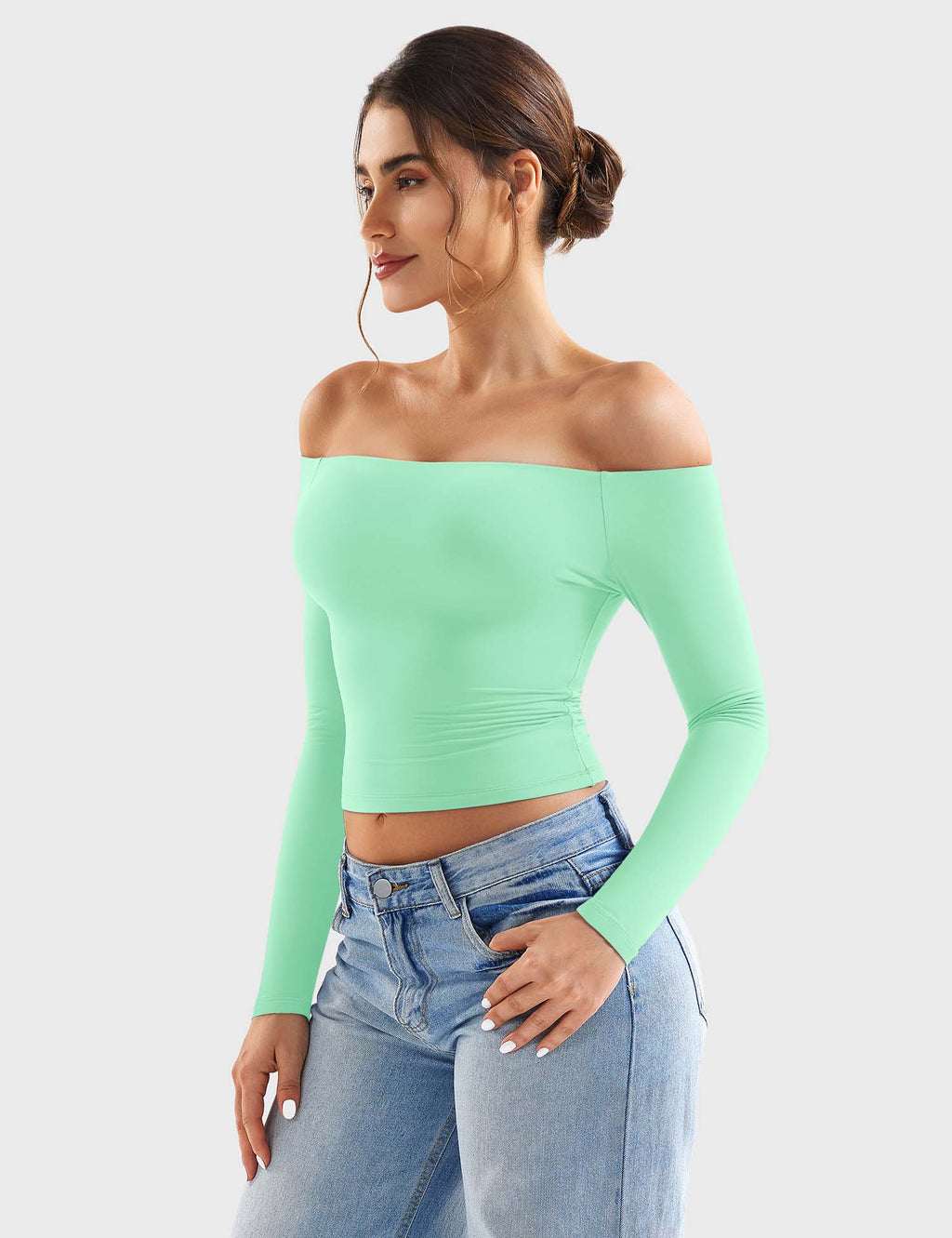 Monathic Luzlie Off-Shoulder Blouse with Elegant Style