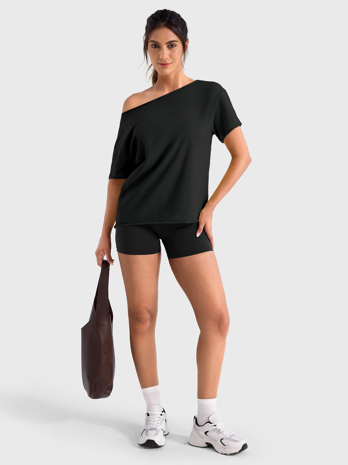 Monathic Chic Off-Shoulder Lounge Top – Soft, Stylish Comfort
