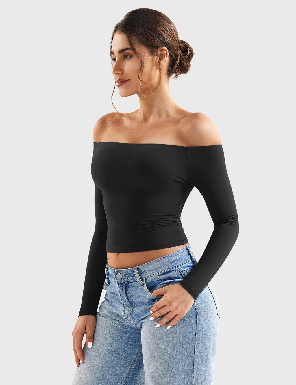 Monathic Luzlie Off-Shoulder Blouse with Elegant Style