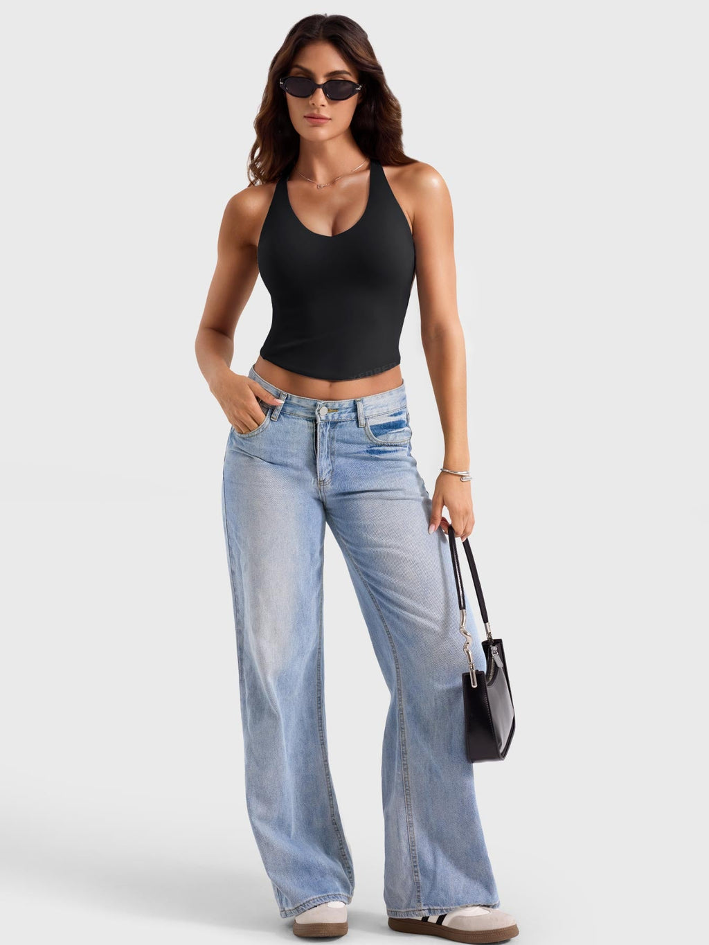 Monathic Ease Backless Tie-Back Active Tank Top