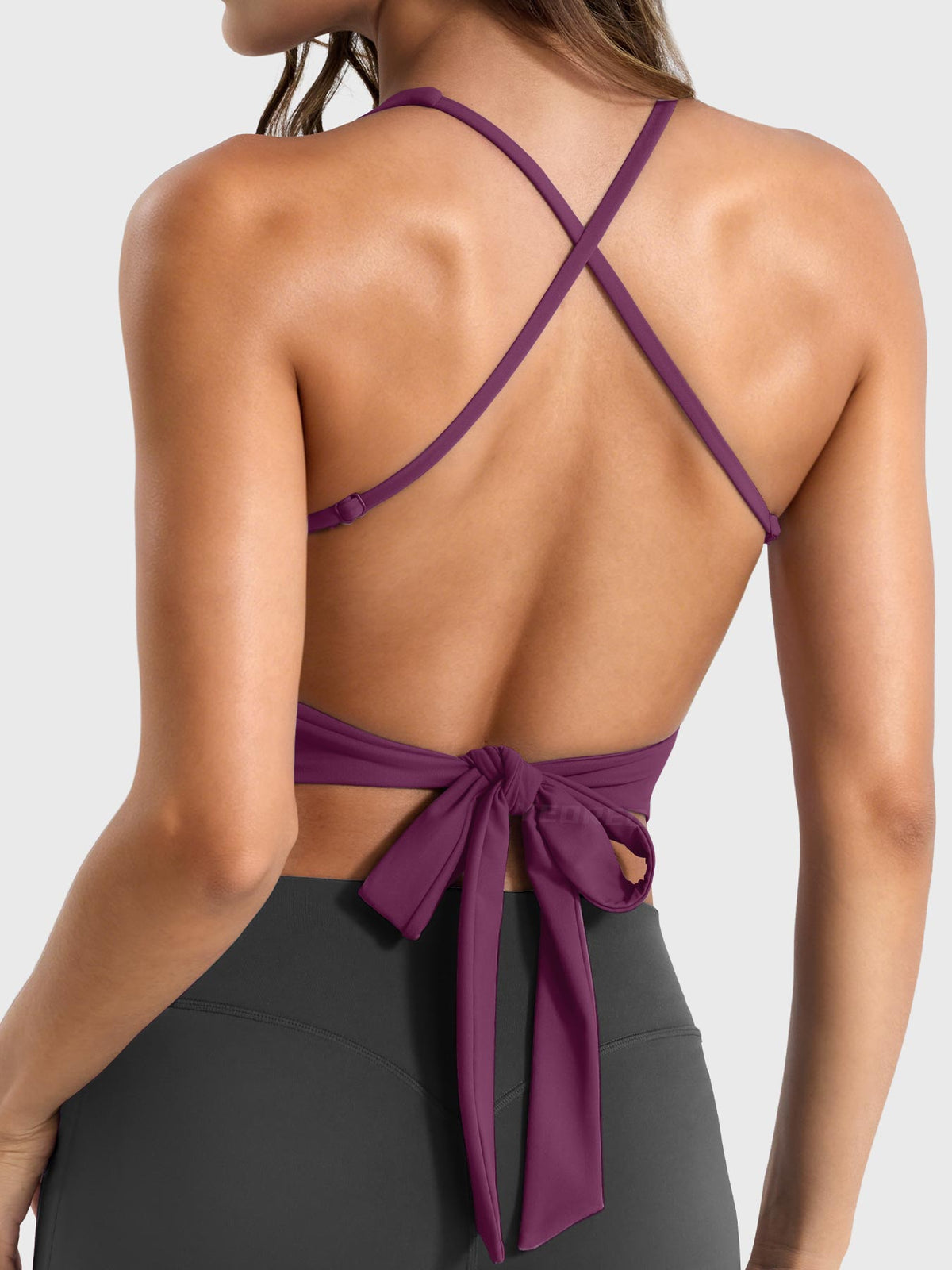 Monathic Ease Backless Tie-Back Active Tank Top