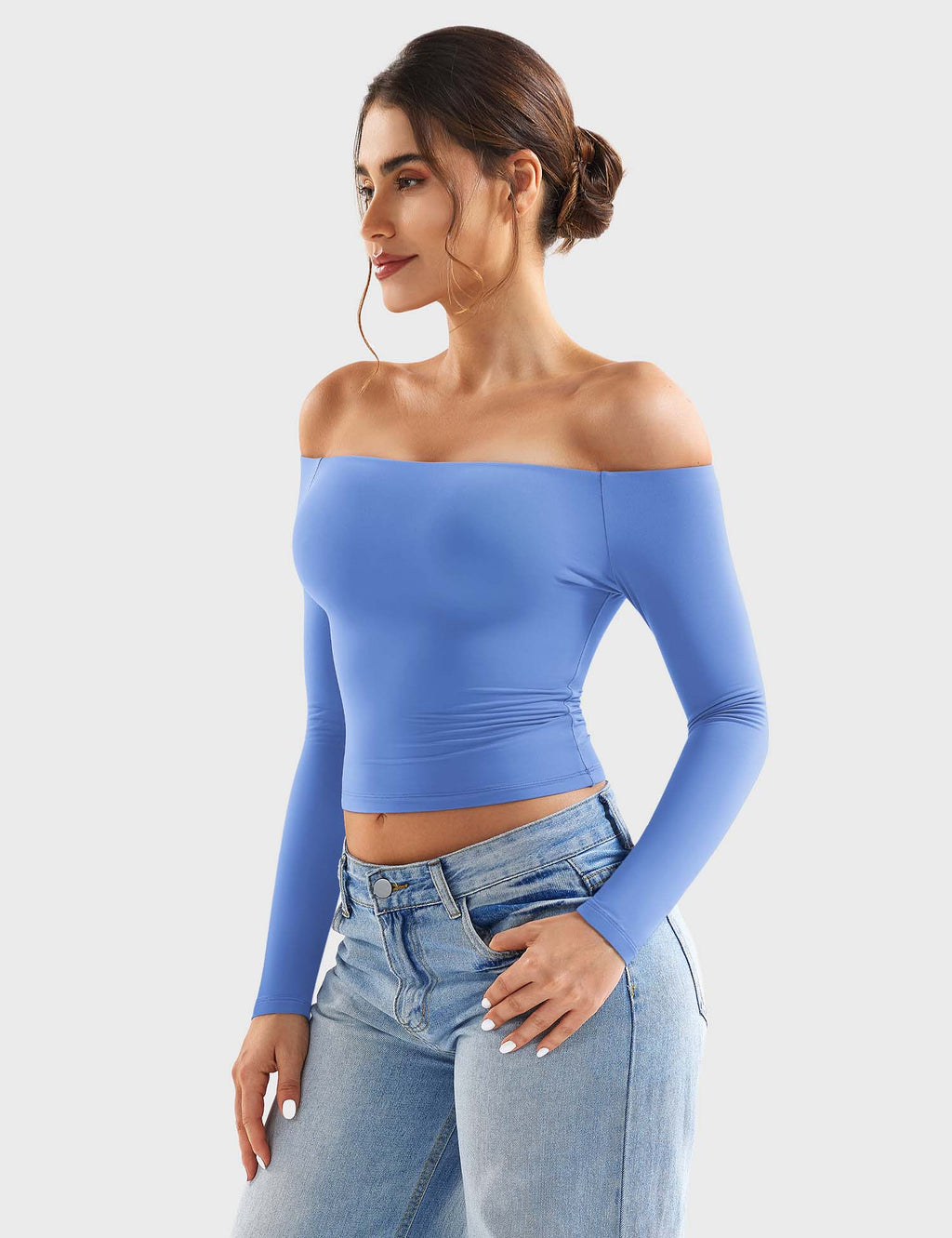 Monathic Luzlie Off-Shoulder Blouse with Elegant Style