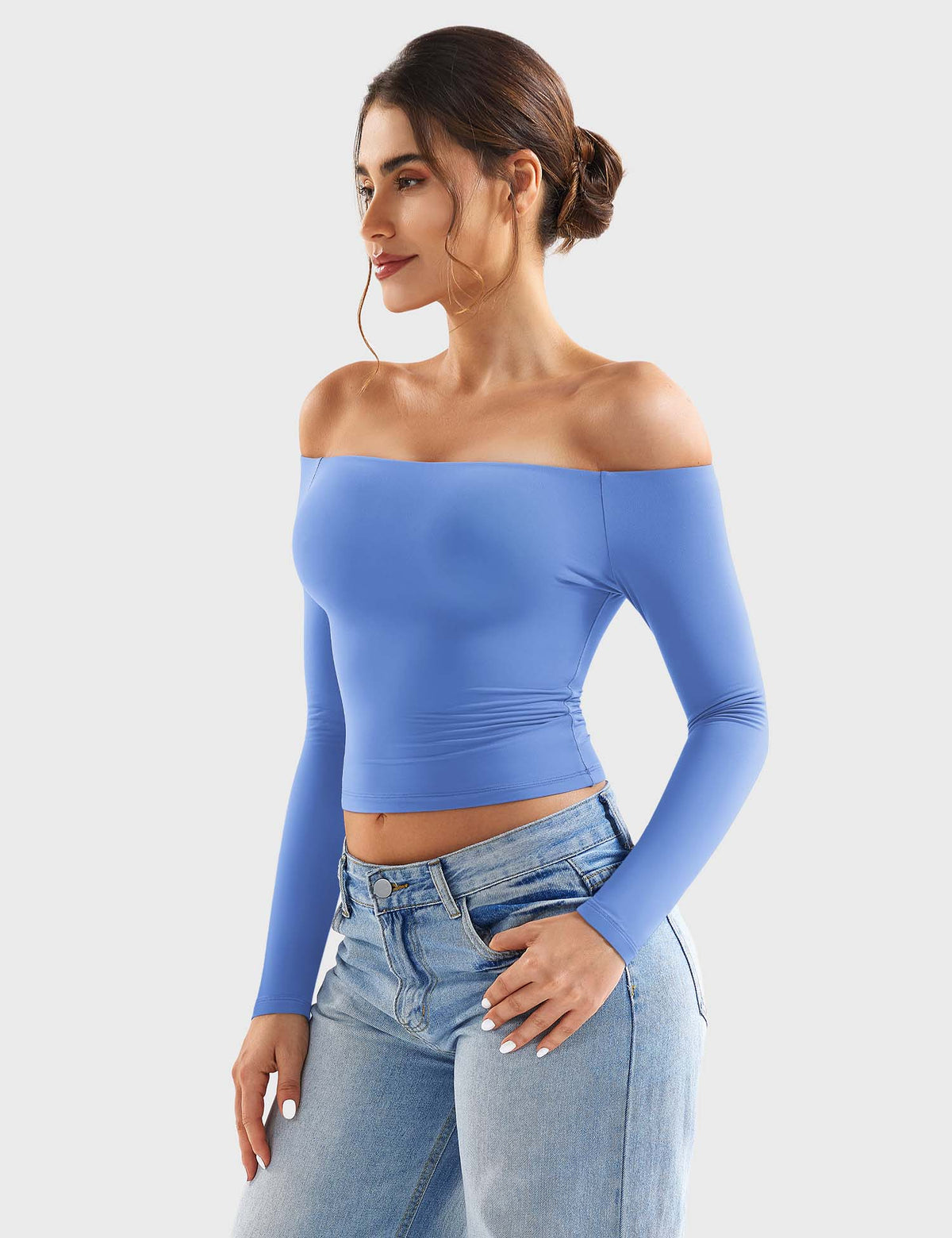 Monathic Luzlie Off-Shoulder Blouse with Elegant Style