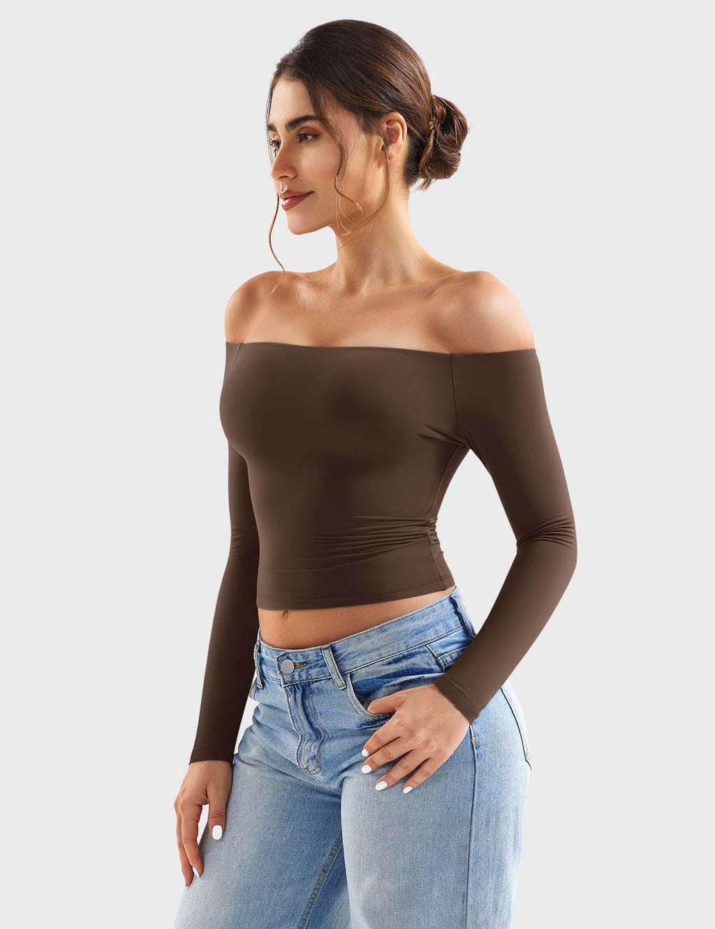 Monathic Luzlie Off-Shoulder Blouse with Elegant Style