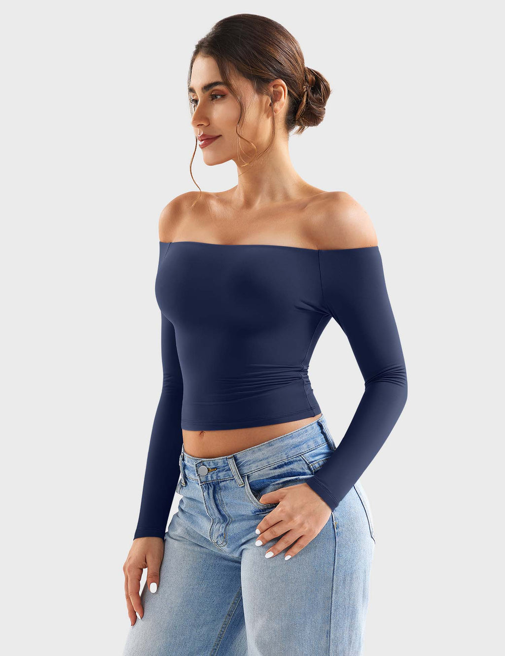 Monathic Luzlie Off-Shoulder Blouse with Elegant Style