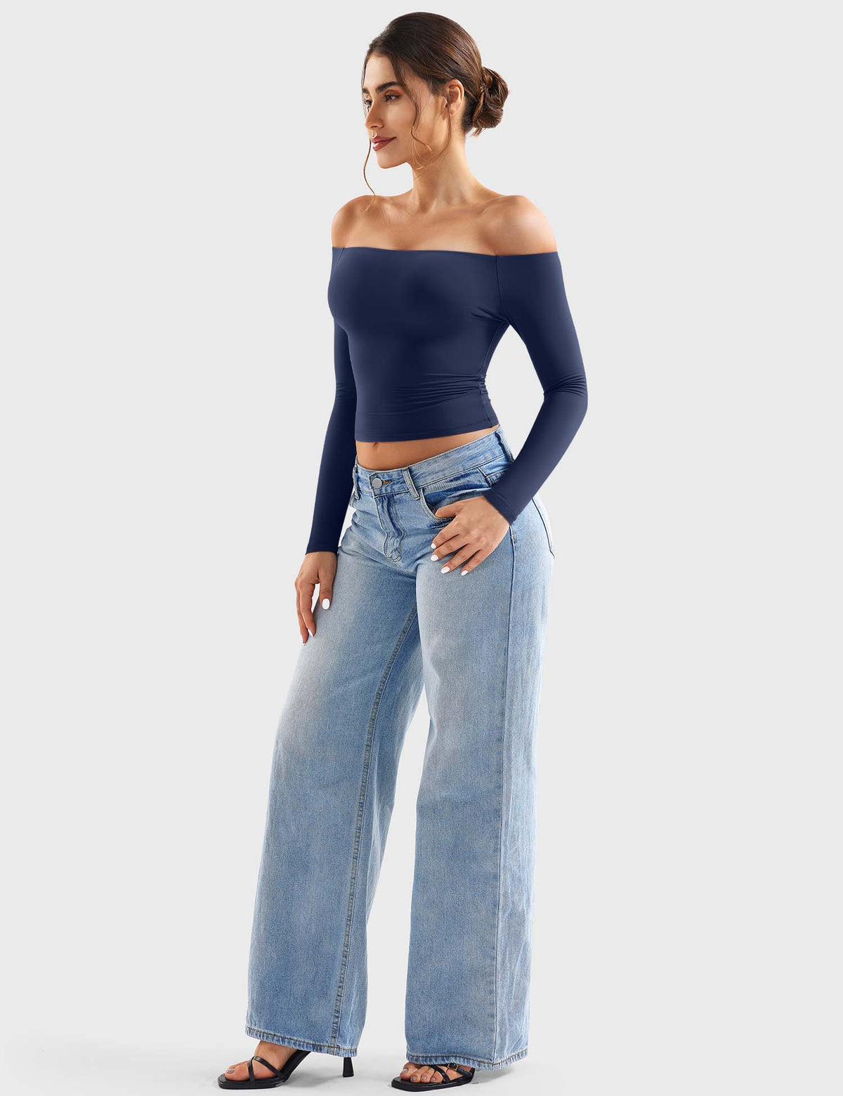 Monathic Luzlie Off-Shoulder Blouse with Elegant Style