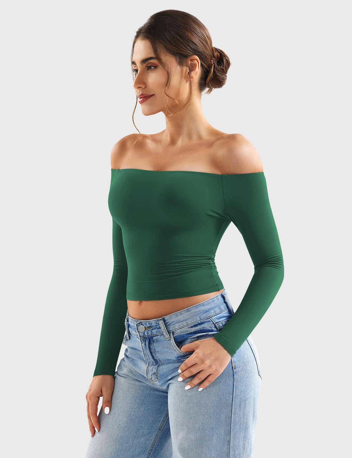 Monathic Luzlie Off-Shoulder Blouse with Elegant Style