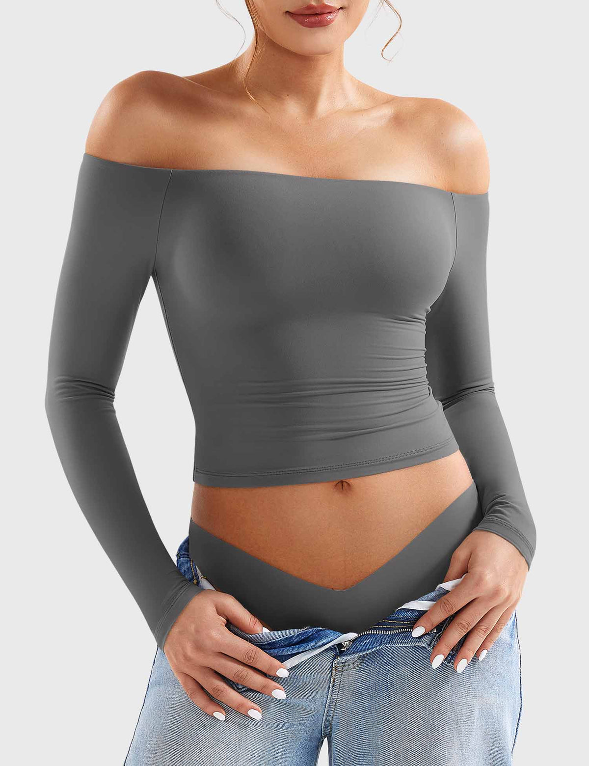 Monathic Luzlie Off-Shoulder Blouse with Elegant Style