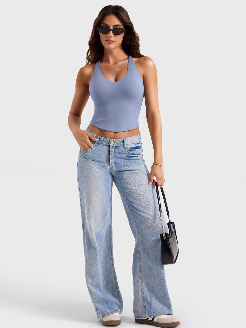 Monathic Ease Backless Tie-Back Active Tank Top