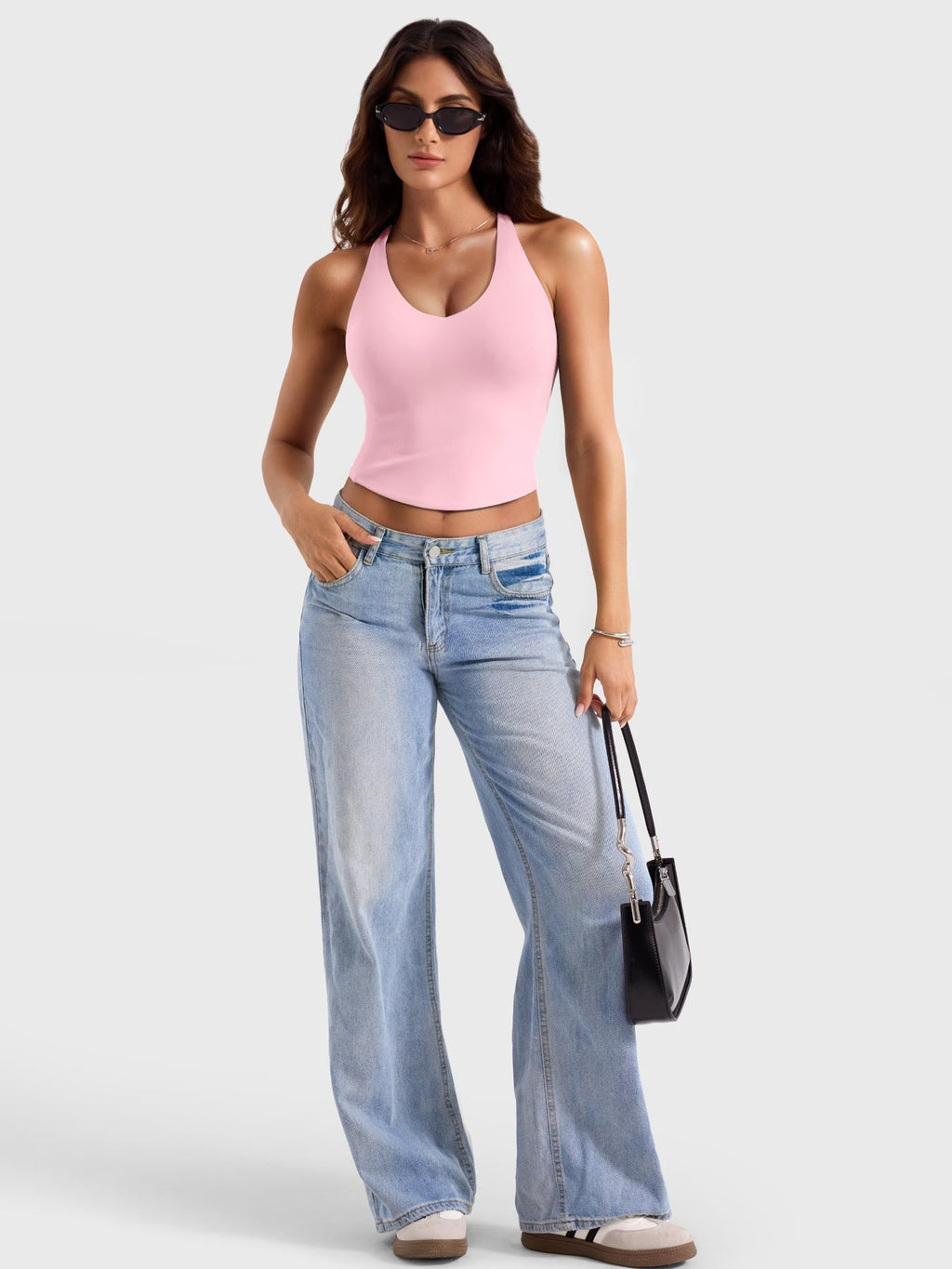 Monathic Ease Backless Tie-Back Active Tank Top