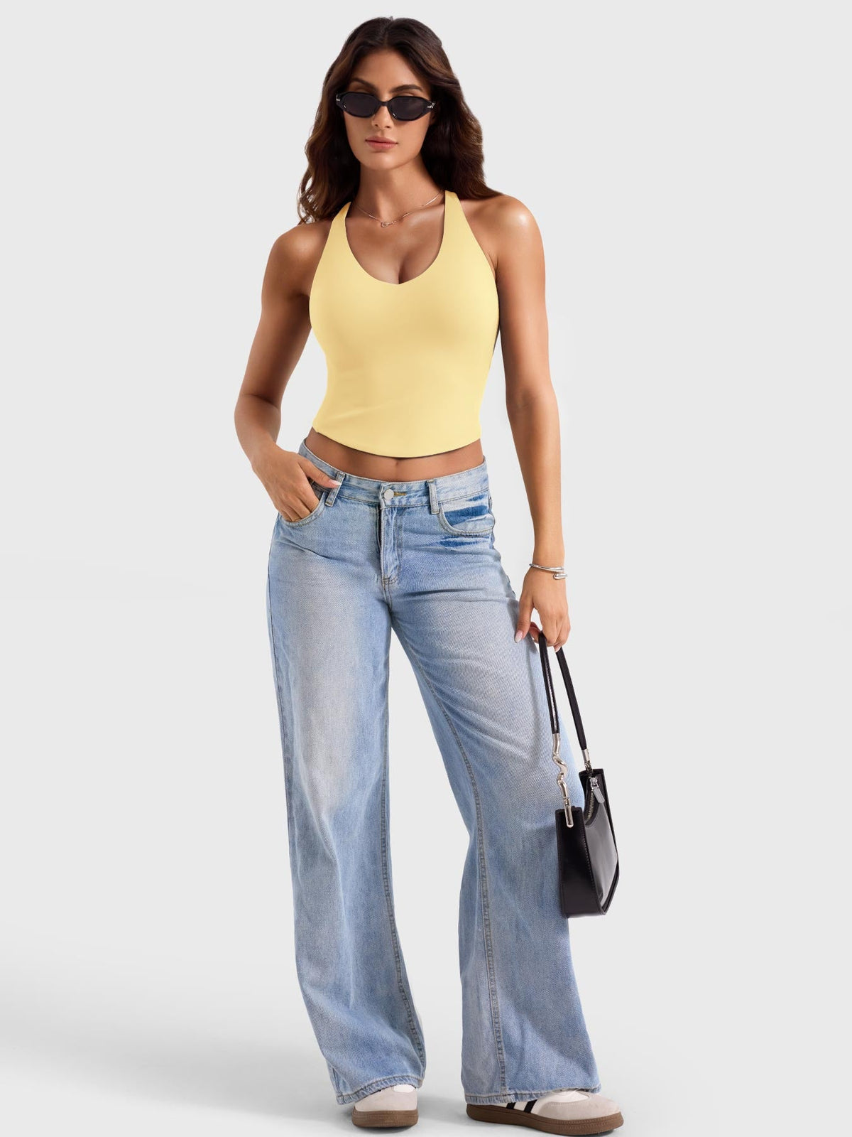 Monathic Ease Backless Tie-Back Active Tank Top