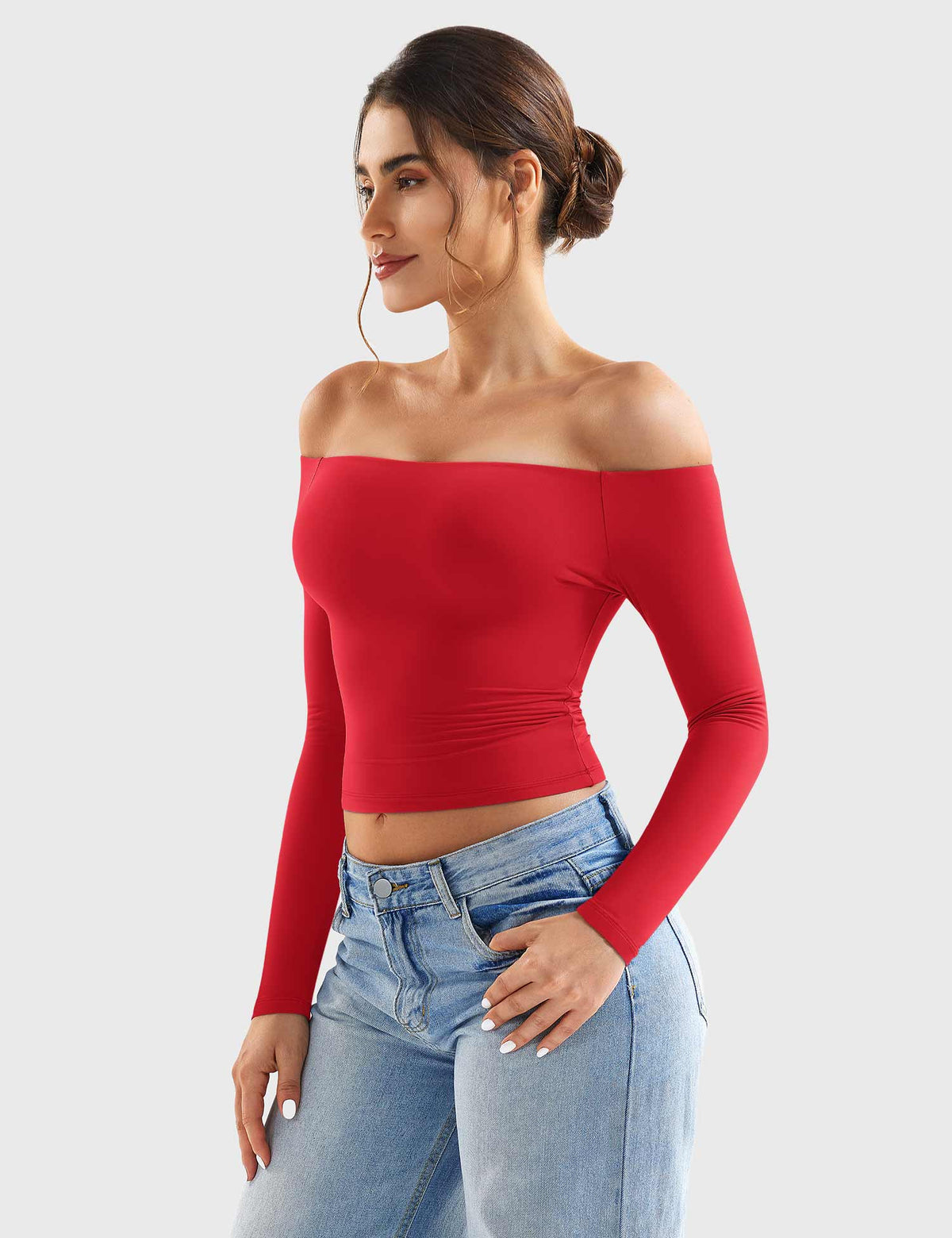 Monathic Luzlie Off-Shoulder Blouse with Elegant Style