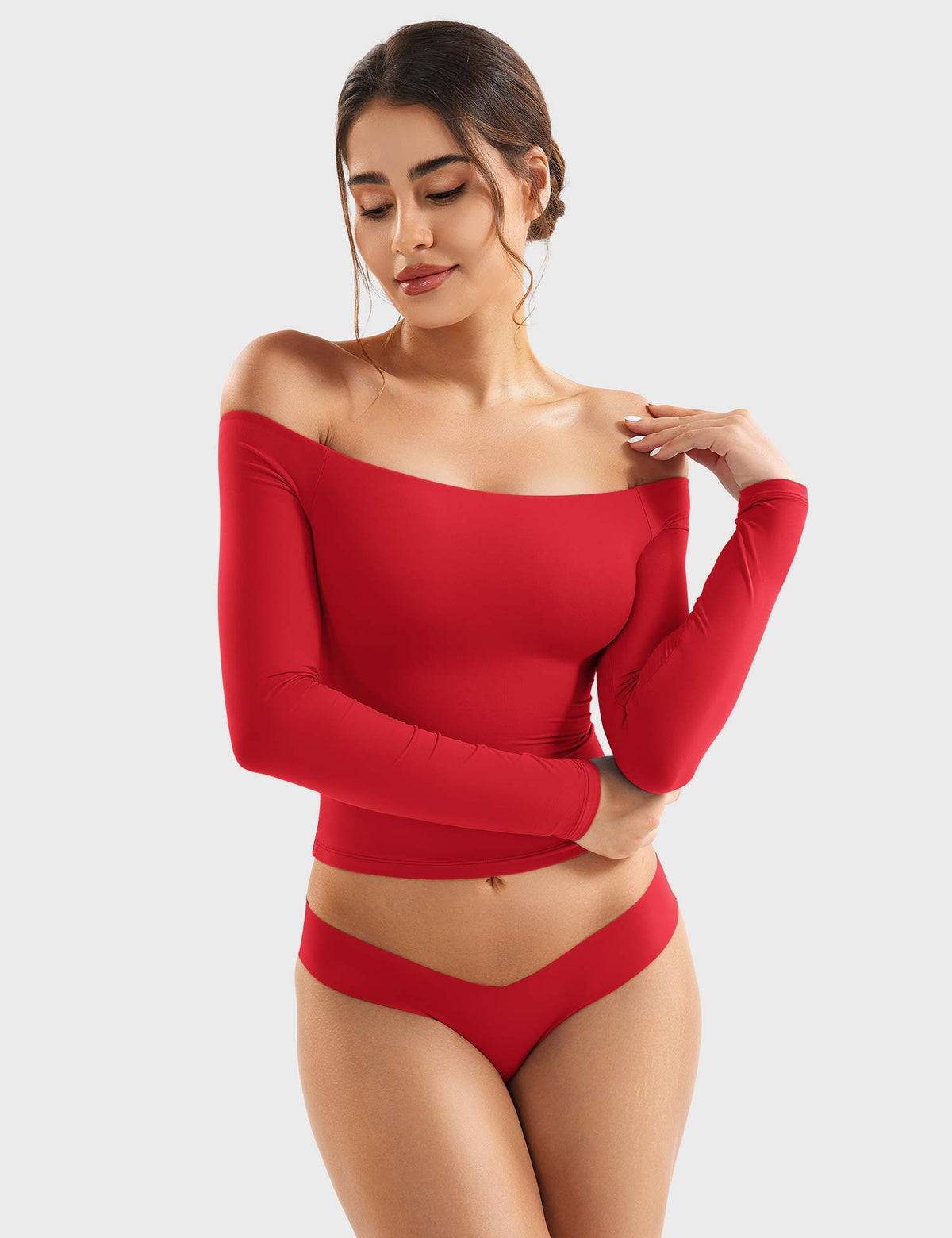 Monathic Luzlie Off-Shoulder Blouse with Elegant Style