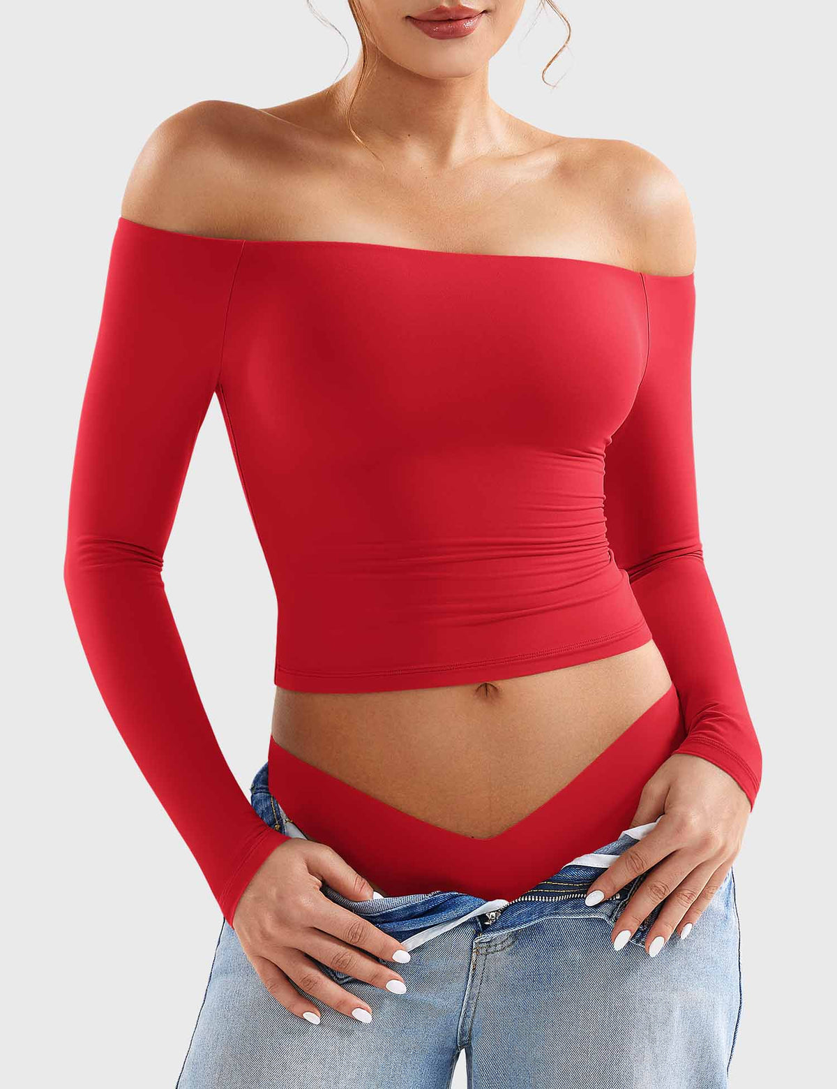 Monathic Luzlie Off-Shoulder Blouse with Elegant Style