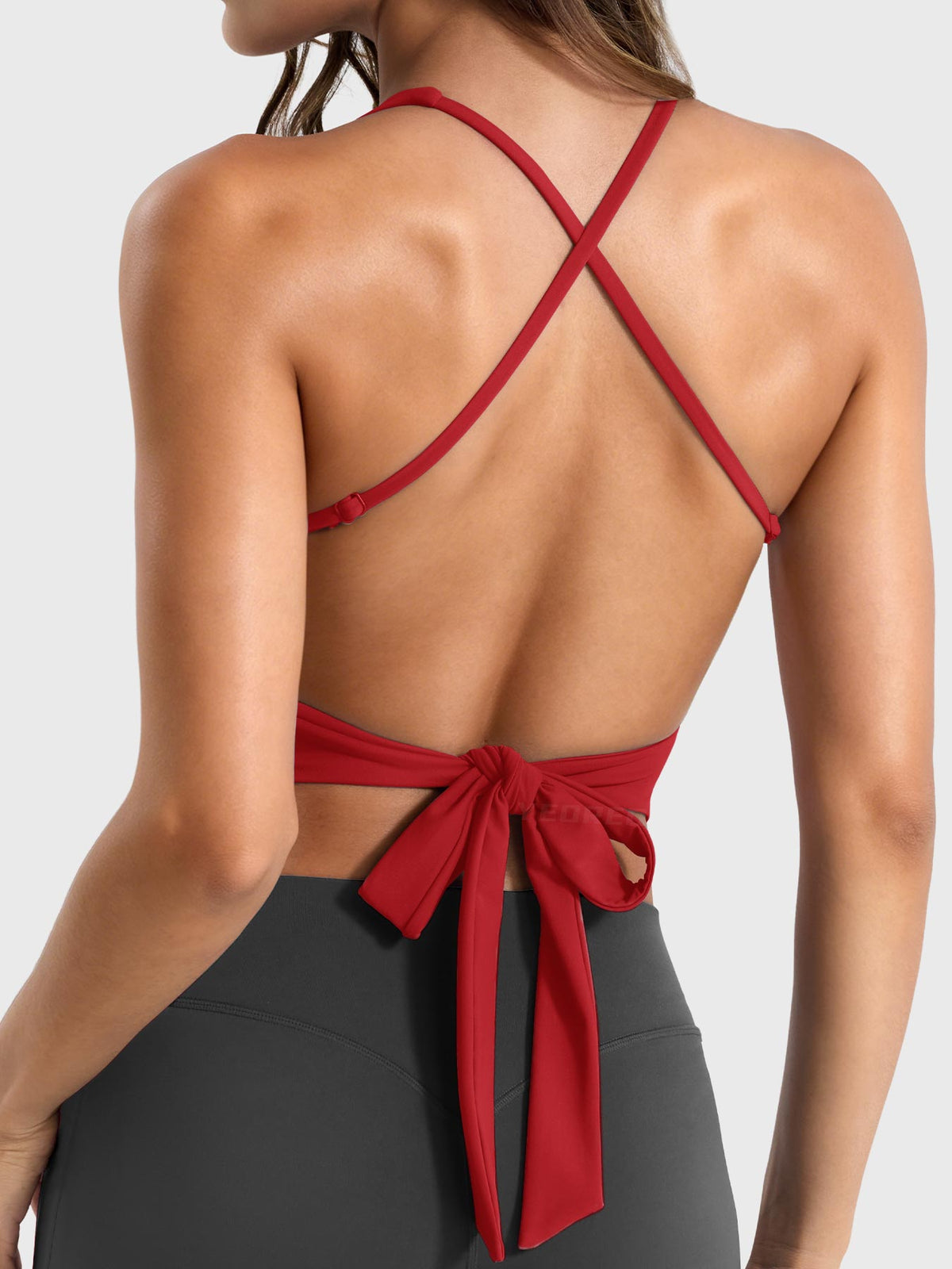 Monathic Ease Backless Tie-Back Active Tank Top