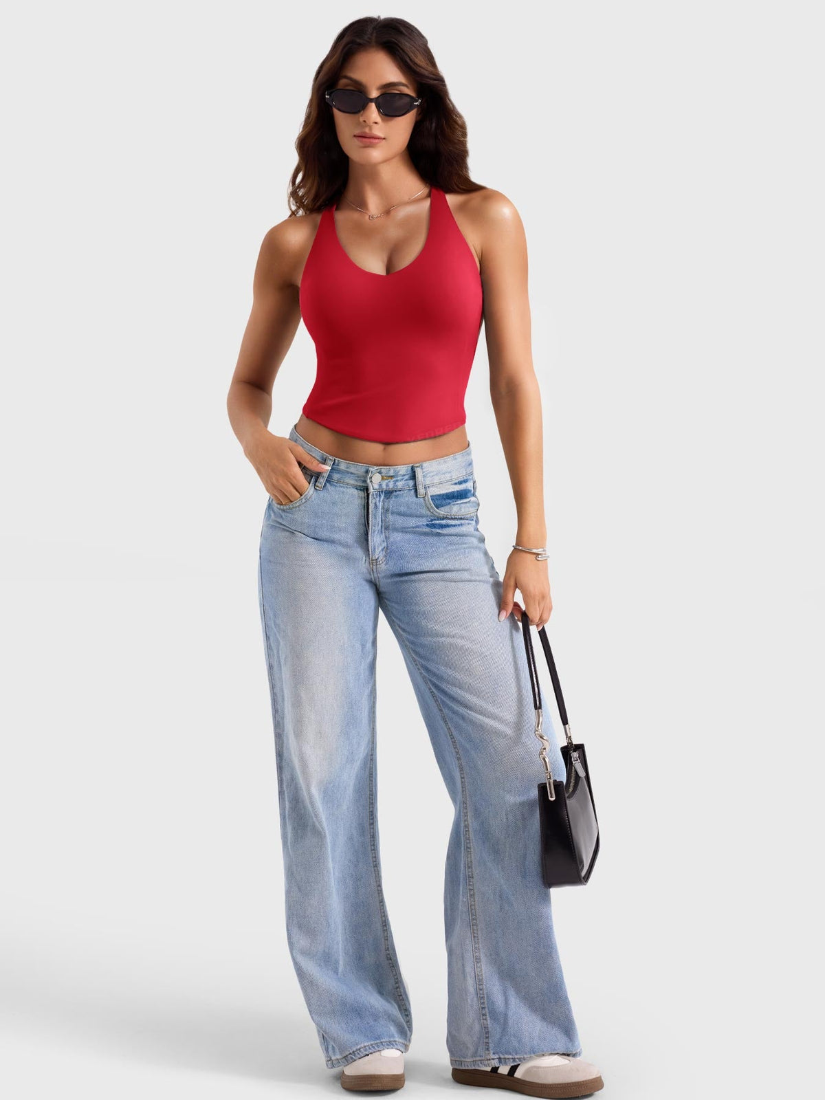 Monathic Ease Backless Tie-Back Active Tank Top