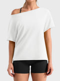 Monathic Chic Off-Shoulder Lounge Top – Soft, Stylish Comfort