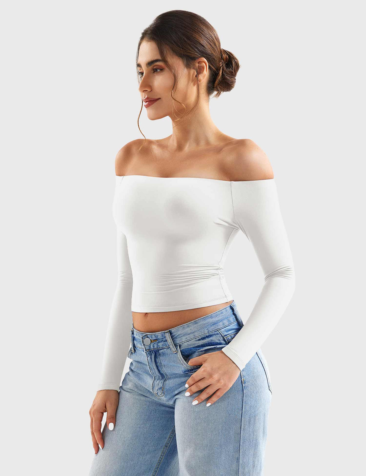 Monathic Luzlie Off-Shoulder Blouse with Elegant Style