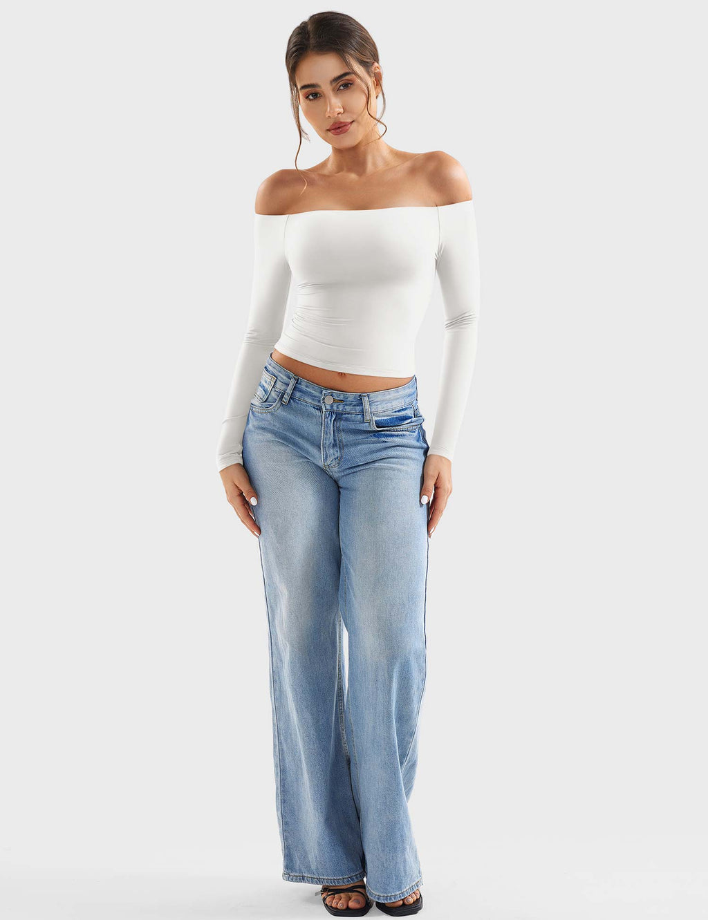 Monathic Luzlie Off-Shoulder Blouse with Elegant Style