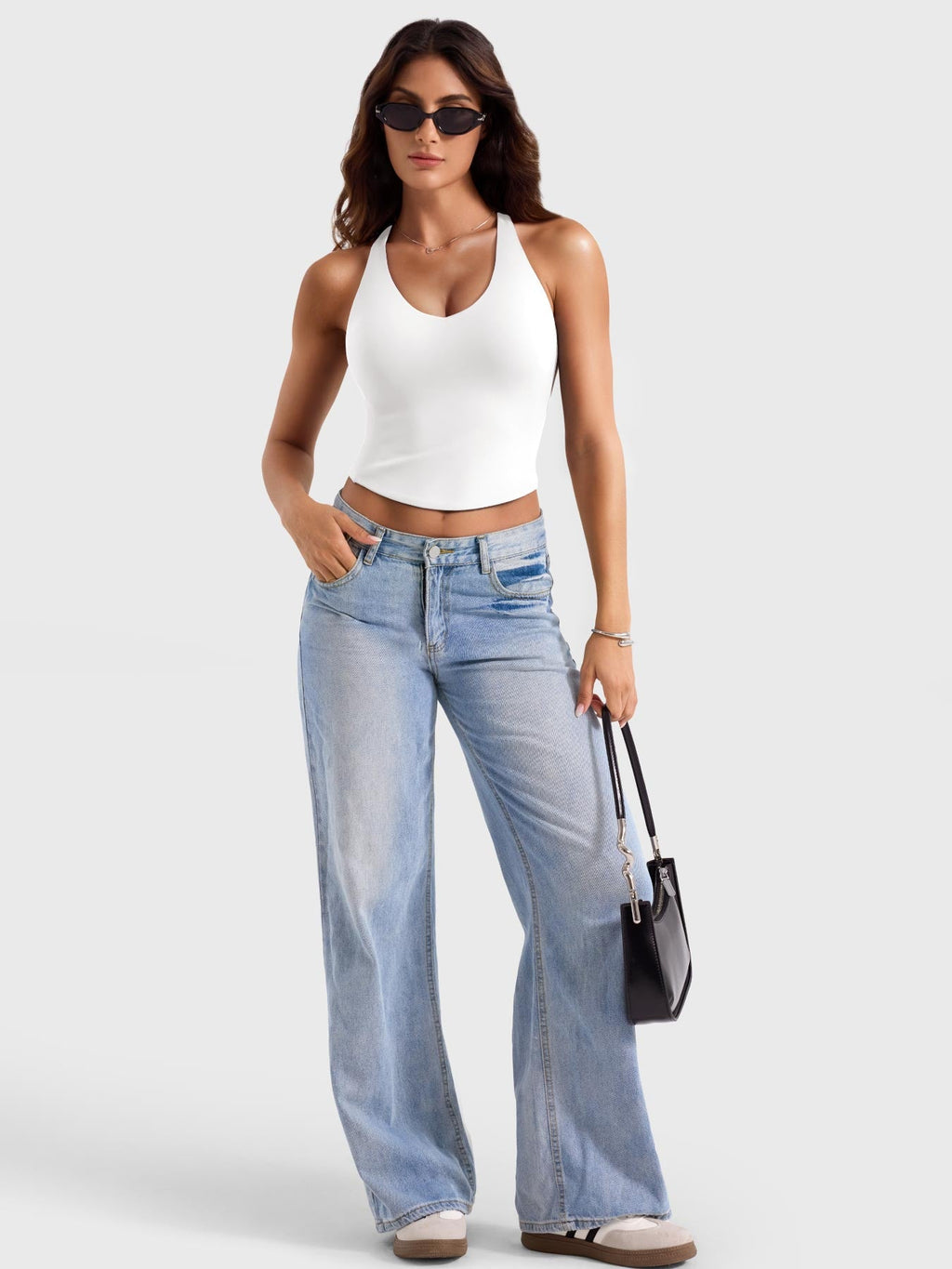 Monathic Ease Backless Tie-Back Active Tank Top