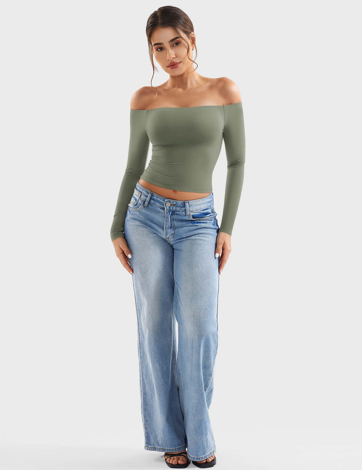 Monathic Luzlie Off-Shoulder Blouse with Elegant Style
