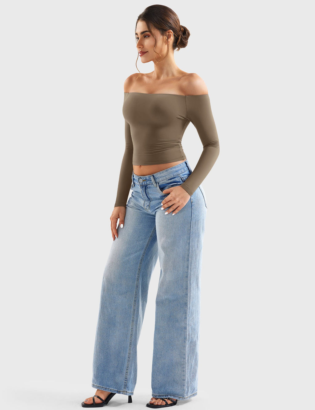 Monathic Luzlie Off-Shoulder Blouse with Elegant Style