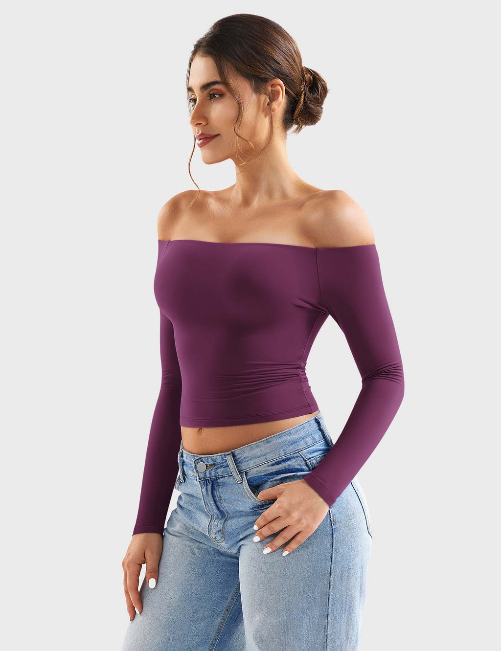 Monathic Luzlie Off-Shoulder Blouse with Elegant Style
