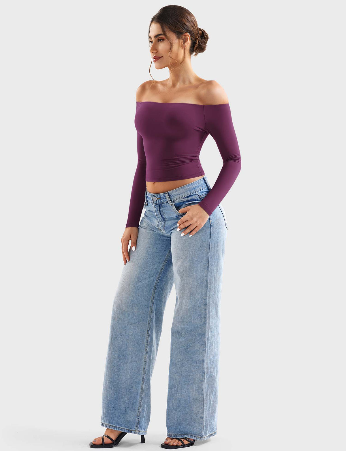 Monathic Luzlie Off-Shoulder Blouse with Elegant Style