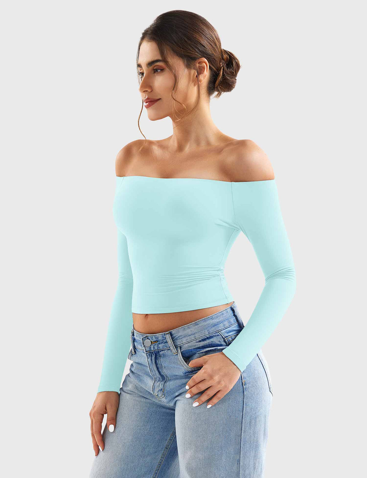 Monathic Luzlie Off-Shoulder Blouse with Elegant Style