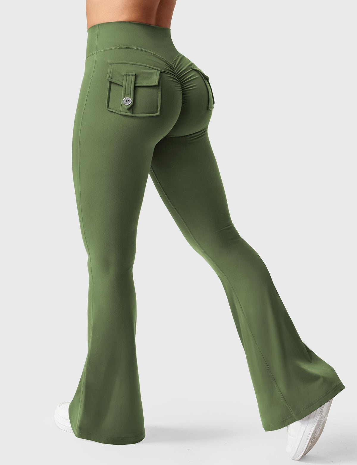 Brittany Flared Leggings with Functional Pockets