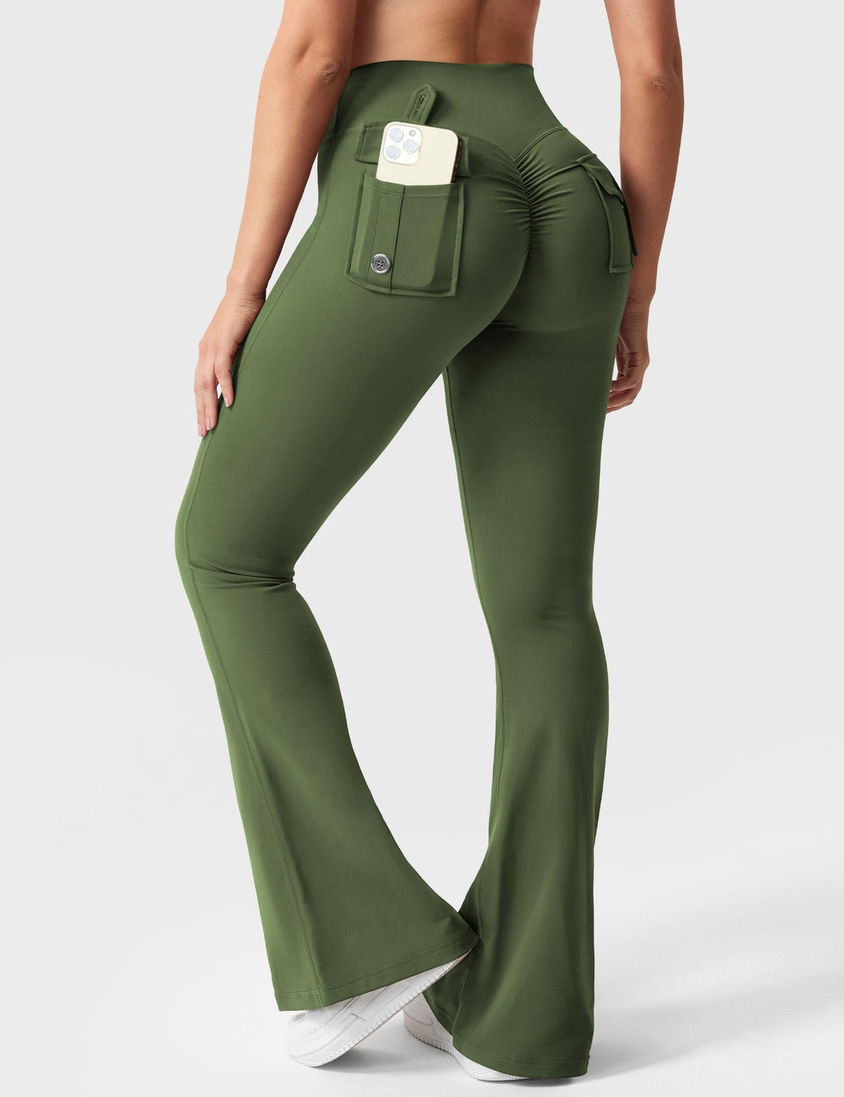 Brittany Flared Leggings with Functional Pockets