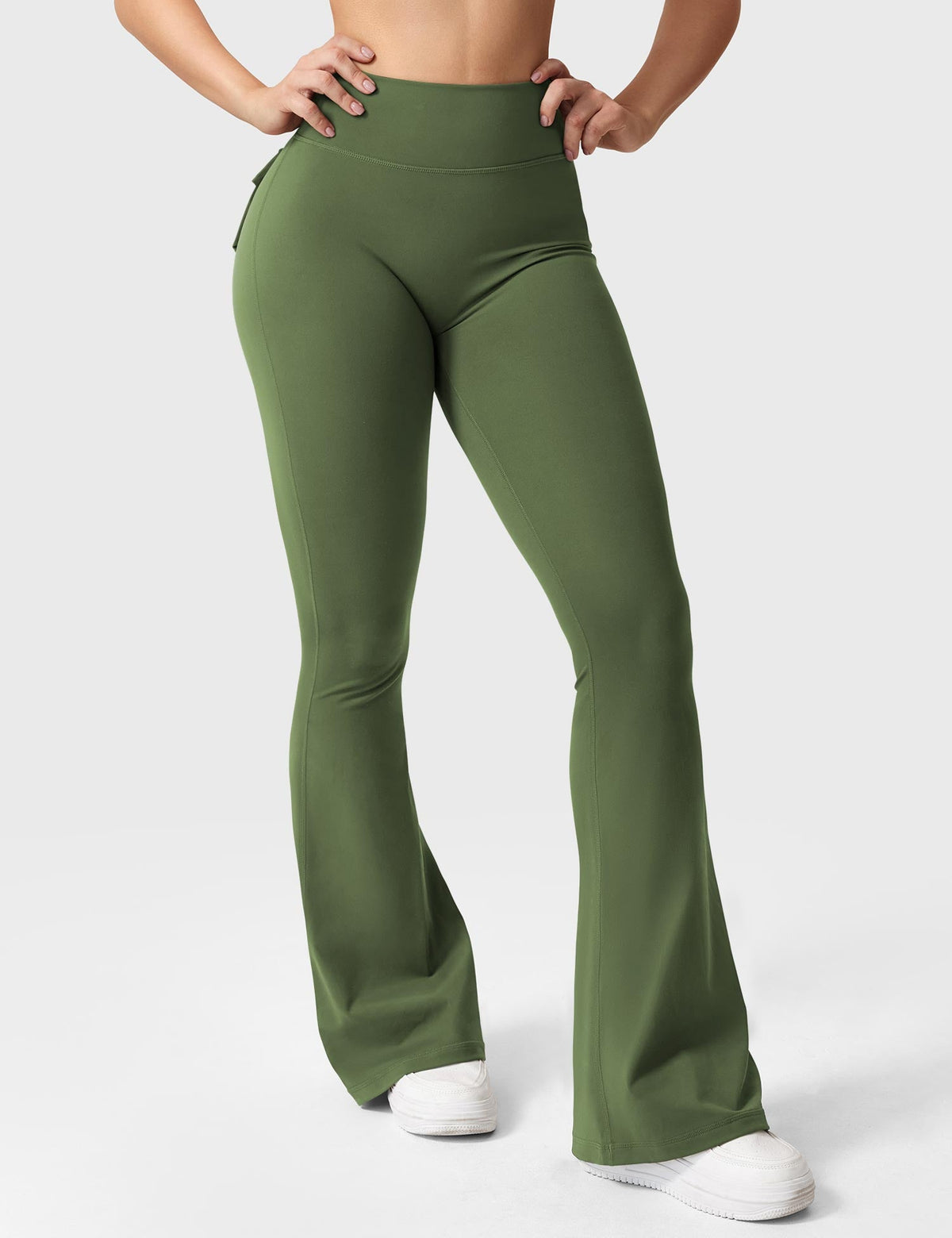 Brittany Flared Leggings with Functional Pockets