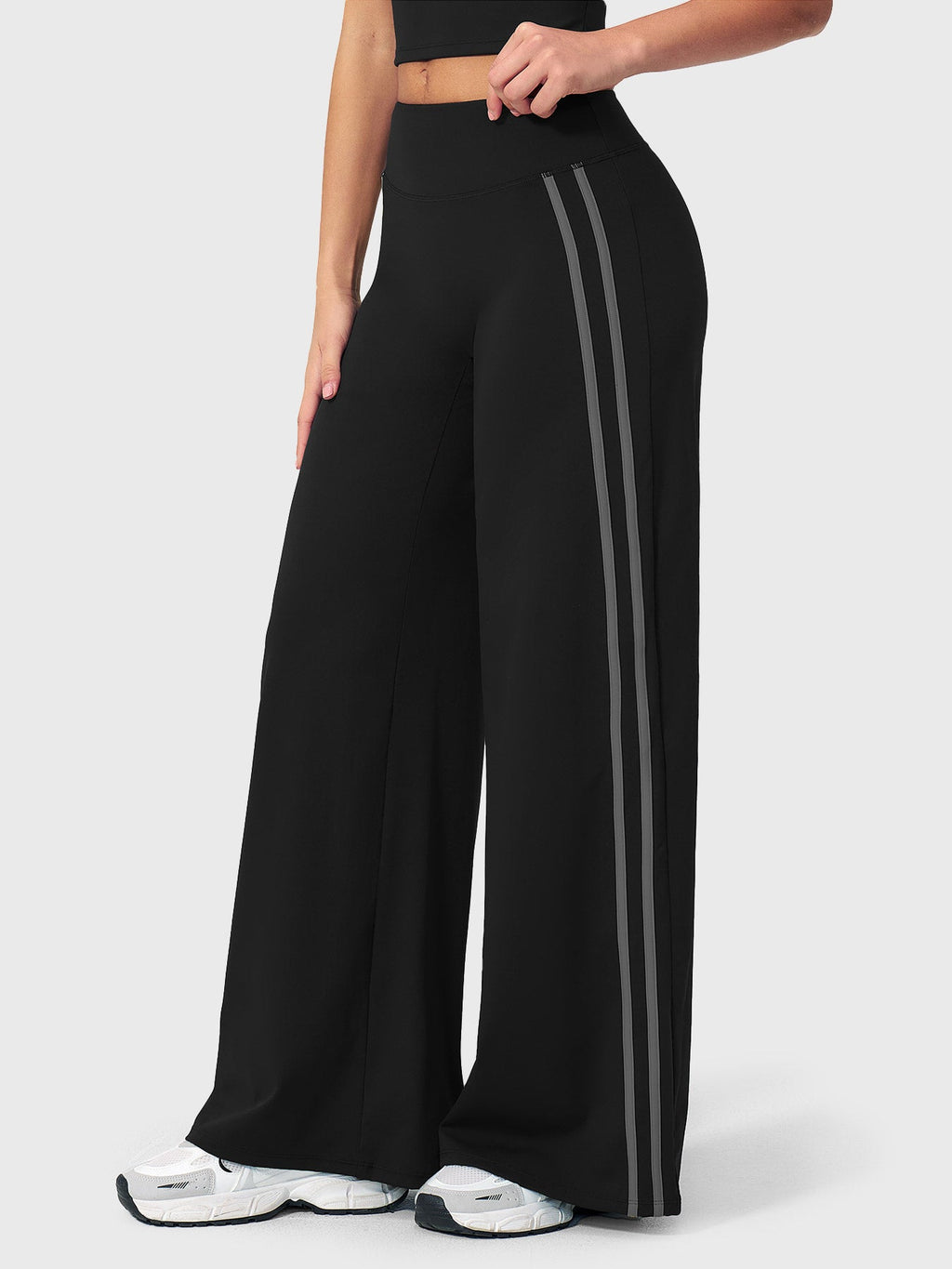 Ease Stylish Side-Stripe Straight-Leg Leggings