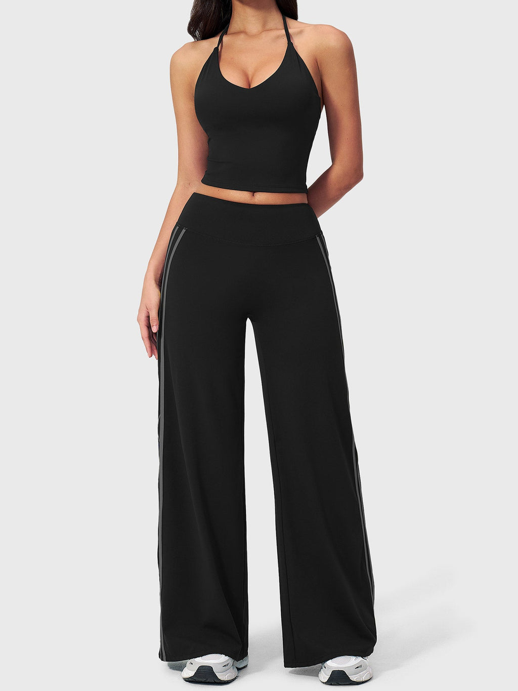 Ease Stylish Side-Stripe Straight-Leg Leggings