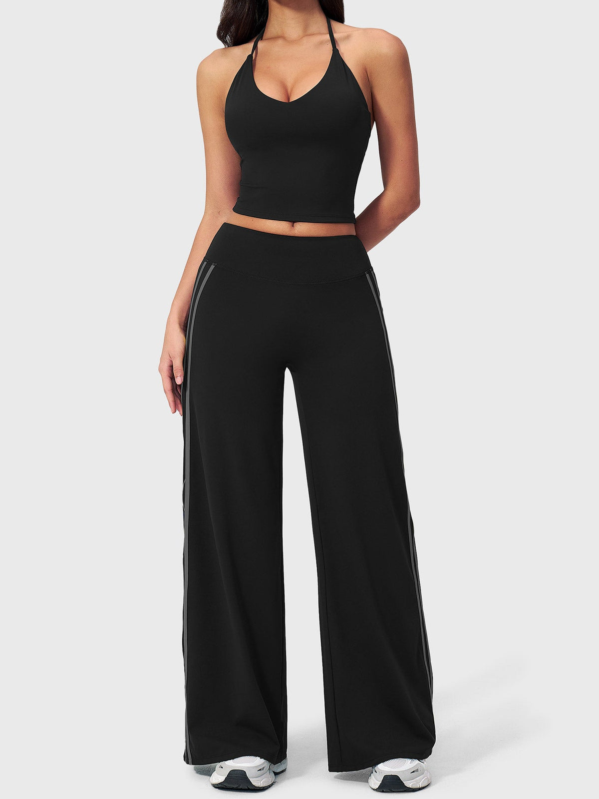 Ease Stylish Side-Stripe Straight-Leg Leggings