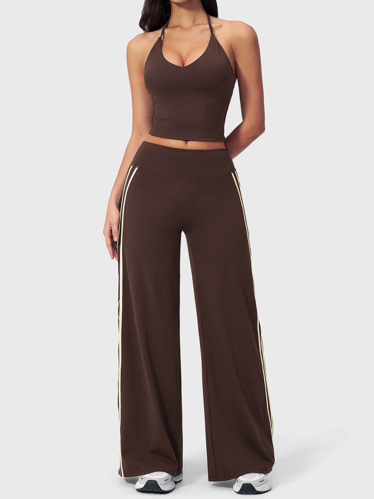 Ease Stylish Side-Stripe Straight-Leg Leggings
