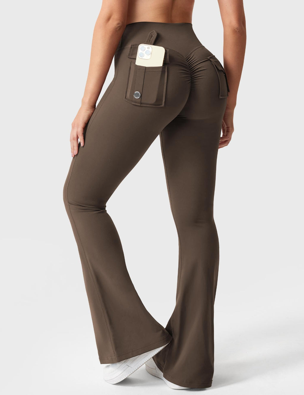 Brittany Flared Leggings with Functional Pockets