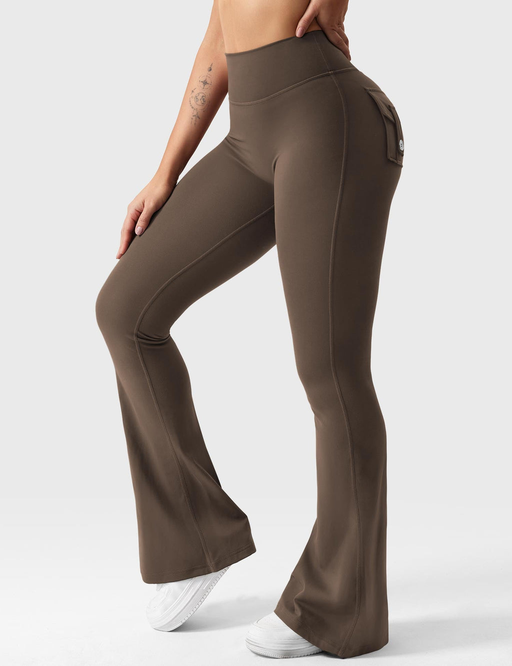Brittany Flared Leggings with Functional Pockets