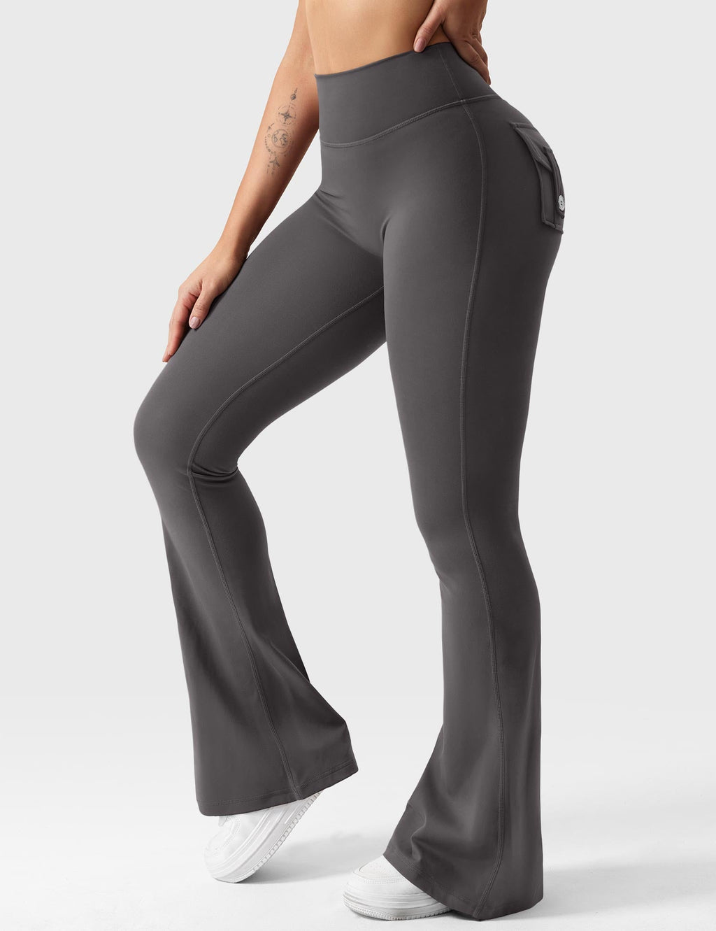 Brittany Flared Leggings with Functional Pockets