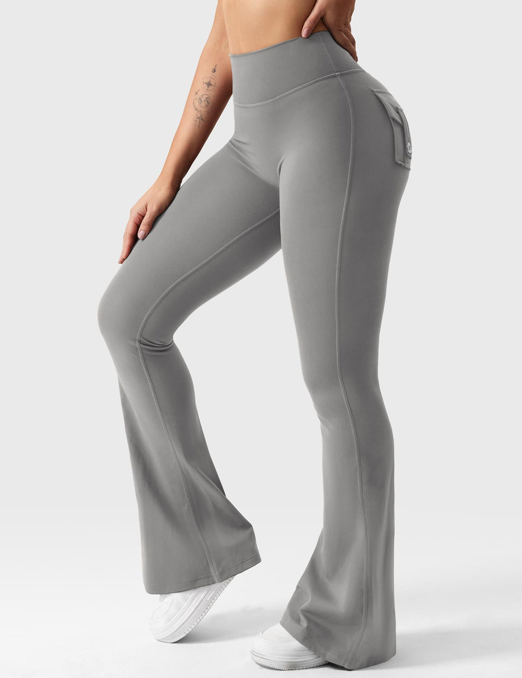 Brittany Flared Leggings with Functional Pockets