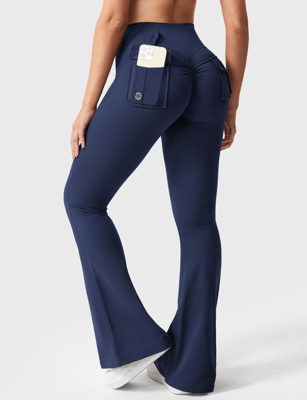 Brittany Flared Leggings with Functional Pockets