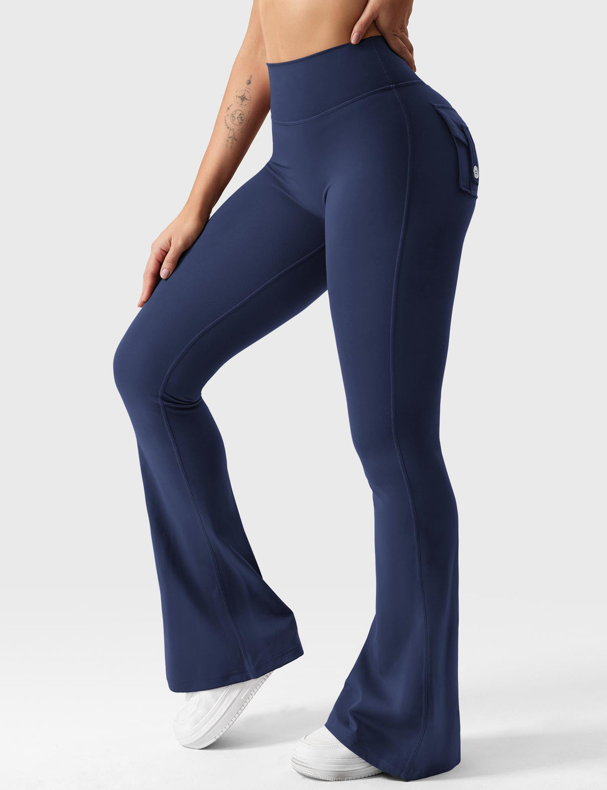 Brittany Flared Leggings with Functional Pockets