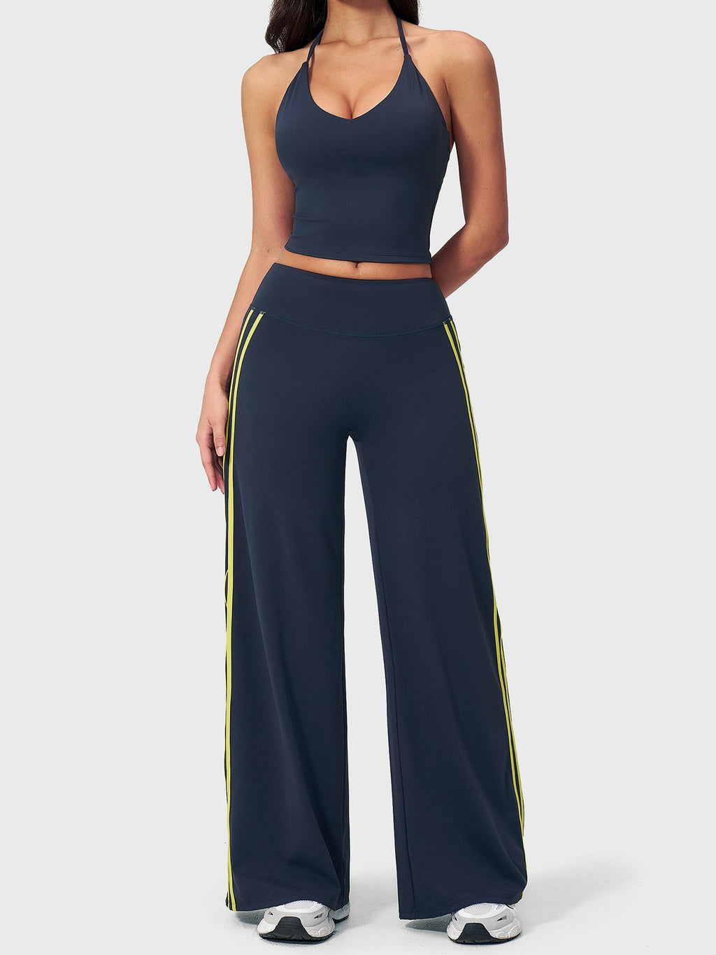 Ease Stylish Side-Stripe Straight-Leg Leggings