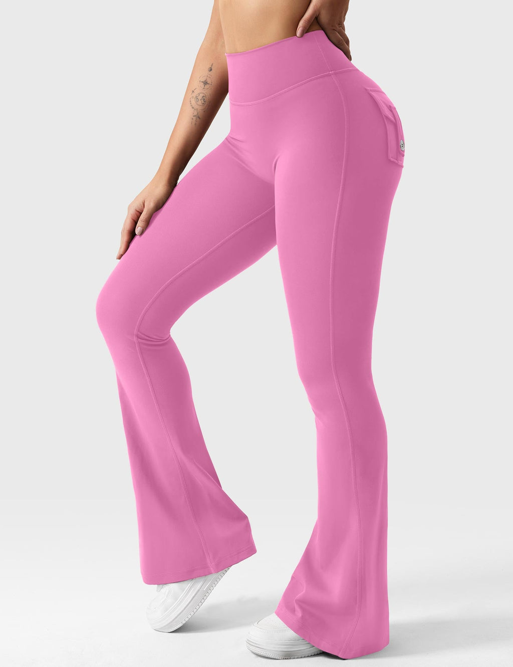 Brittany Flared Leggings with Functional Pockets